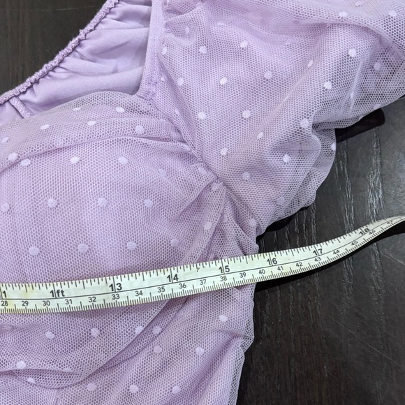 Allison & Kelly Light Purple & White Polka Dot Semi-Formal Dress Size XL - Picture 6 of 8